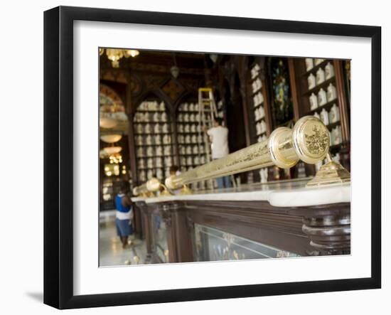 Havana, Traditional Pharmacy, Taquechel on Calle Obispo, Havana Vieja, Cuba, Cuba-Paul Harris-Framed Photographic Print