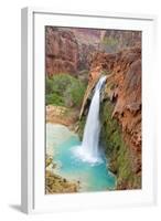 Havasu Waterfall on the Havasupai Reservation in Arizona, USA-Chuck Haney-Framed Photographic Print