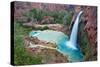 Havasu Waterfall on the Havasupai Reservation in Arizona, USA-Chuck Haney-Stretched Canvas