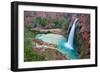 Havasu Waterfall on the Havasupai Reservation in Arizona, USA-Chuck Haney-Framed Photographic Print