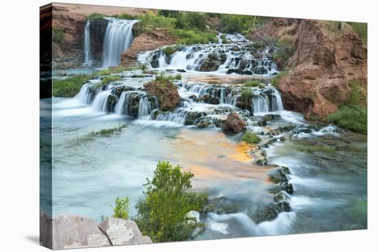 Havasu Waterfall on the Havasupai Reservation in Arizona, USA-Chuck Haney-Stretched Canvas