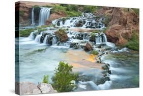 Havasu Waterfall on the Havasupai Reservation in Arizona, USA-Chuck Haney-Stretched Canvas