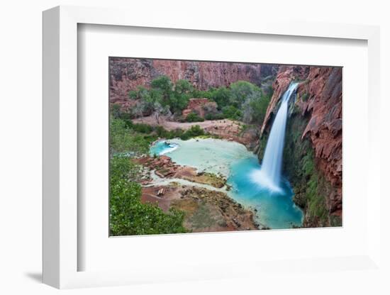 Havasu Waterfall on the Havasupai Reservation in Arizona, USA-Chuck Haney-Framed Photographic Print