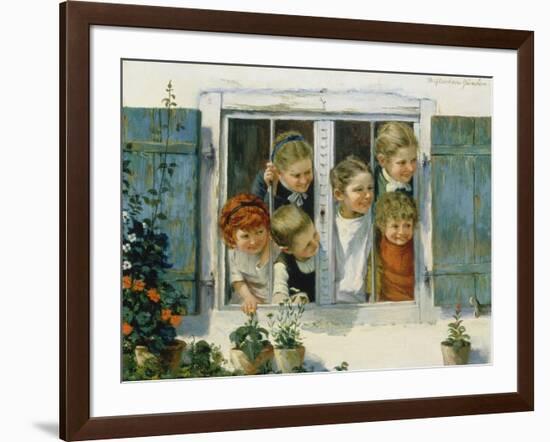 Have a Look, Who Is Coming!-Theodor Kleehaas-Framed Giclee Print