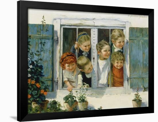 Have a Look, Who Is Coming!-Theodor Kleehaas-Framed Giclee Print