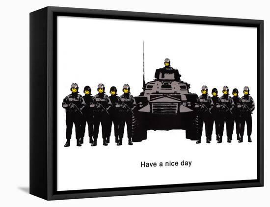 Have A Nice Day Cops Tank Graffiti-null-Framed Stretched Canvas