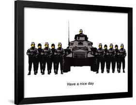 Have A Nice Day Cops Tank Graffiti-null-Framed Poster