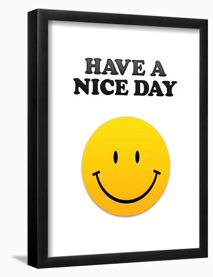 Have a Nice Day Smiley Face Art Print Poster-null-Framed Poster