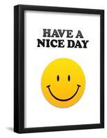 Have a Nice Day Smiley Face Art Print Poster-null-Framed Poster