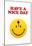 Have a Nice Day Smiley Face with Bullet Hole Art Print Poster-null-Mounted Poster