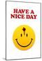 Have a Nice Day Smiley Face with Bullet Hole Art Print Poster-null-Mounted Poster