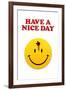 Have a Nice Day Smiley Face with Bullet Hole-null-Framed Art Print