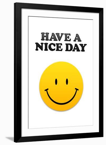 Have a Nice Day Smiley Face-null-Framed Art Print