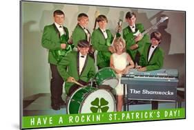 Have a Rockin St. Patricks Day, School Rock Band-null-Mounted Art Print