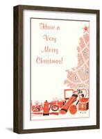 Have a Very Merry Christmas, Fifties Gift Assortment-null-Framed Art Print
