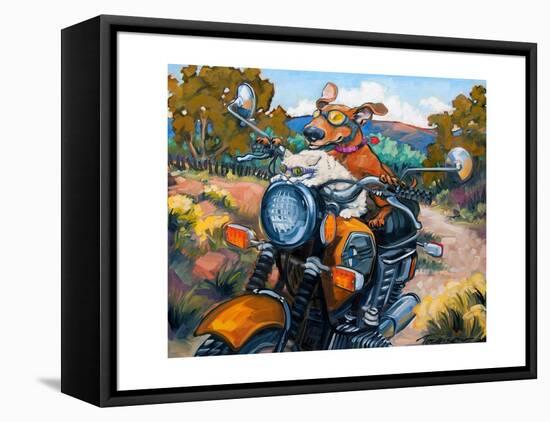 Have Dog Will Travel-Connie R. Townsend-Framed Stretched Canvas