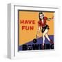 Have Fun Bowling-null-Framed Art Print