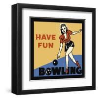 Have Fun Bowling-null-Framed Giclee Print