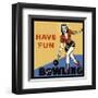 Have Fun Bowling-null-Framed Giclee Print