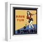 Have Fun Bowling-null-Framed Giclee Print