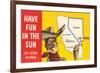 Have Fun in the Sun, Las Vegas, Map, Nevada-null-Framed Premium Giclee Print