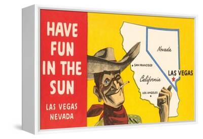 Las Vegas Nevada Cowboy United States America Travel Advertisement Poster 