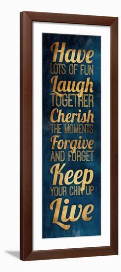 Have Lots Of Fun Gold-Jace Grey-Framed Art Print