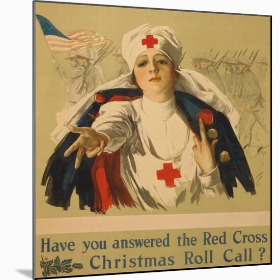 Have You Answered the Red Cross Christmas Roll Call?-Harrison Fisher-Mounted Giclee Print