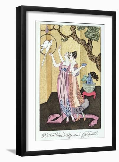 Have You Had a Good Dinner, Jacquot?', 1919-Georges Barbier-Framed Giclee Print