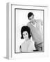 Have You Met My Wife? a Man Stands Behind His Wife, Giving Her a Wry Look-null-Framed Photographic Print