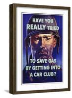 Have You Really Tried to Save Gas by Getting into a Car Club?-Harold Van Schmidt-Framed Giclee Print