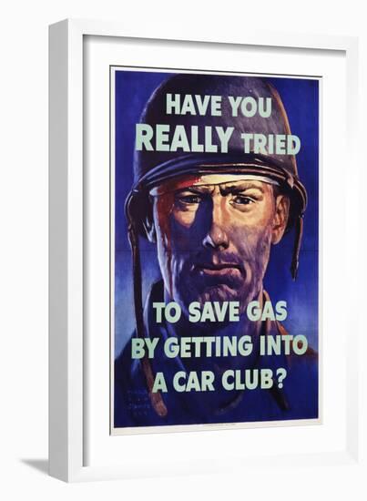 Have You Really Tried to Save Gas by Getting into a Car Club?-Harold Van Schmidt-Framed Giclee Print