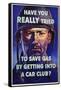 Have You Really Tried to Save Gas by Getting into a Car Club?-Harold Van Schmidt-Framed Stretched Canvas