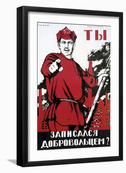Have You Volunteered?, 1929-Dmitriy Stakhievich Moor-Framed Giclee Print