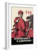 Have You Volunteered for the Red Army?-Dmitry Moor-Framed Art Print