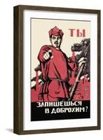 Have You Volunteered for the Red Army?-Dmitry Moor-Framed Art Print