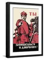 Have You Volunteered for the Red Army?-Dmitry Moor-Framed Art Print