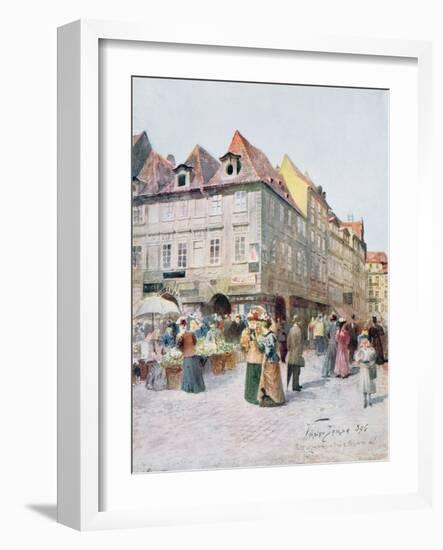 Havelska Ulice and Melantrichova Ulice, Prague, Illustration from 'Stara Praha (Old Prague)',…-Vaclav Jansa-Framed Giclee Print