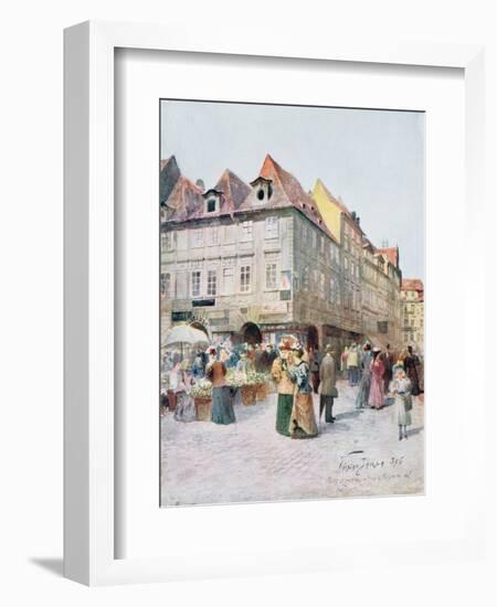 Havelska Ulice and Melantrichova Ulice, Prague, Illustration from 'Stara Praha (Old Prague)',…-Vaclav Jansa-Framed Giclee Print