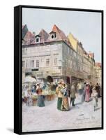 Havelska Ulice and Melantrichova Ulice, Prague, Illustration from 'Stara Praha (Old Prague)',…-Vaclav Jansa-Framed Stretched Canvas