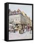 Havelska Ulice and Melantrichova Ulice, Prague, Illustration from 'Stara Praha (Old Prague)',…-Vaclav Jansa-Framed Stretched Canvas