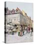 Havelska Ulice and Melantrichova Ulice, Prague, Illustration from 'Stara Praha (Old Prague)',…-Vaclav Jansa-Stretched Canvas