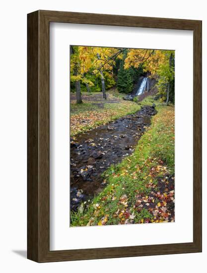 Haven Falls in autumn in the Upper Peninsula of Michigan, USA-Chuck Haney-Framed Photographic Print