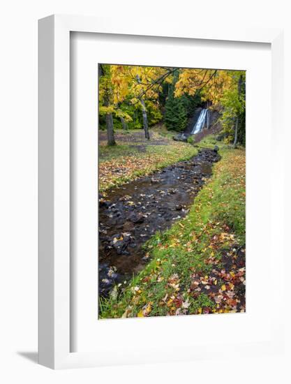 Haven Falls in autumn in the Upper Peninsula of Michigan, USA-Chuck Haney-Framed Photographic Print