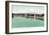 Haverhill, Massachusetts - Bradford Bridge View of the Waterfront-Lantern Press-Framed Art Print