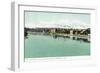 Haverhill, Massachusetts - Bradford Bridge View of the Waterfront-Lantern Press-Framed Art Print