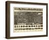 Haverhill, Massachusetts - Panoramic Map-Lantern Press-Framed Art Print