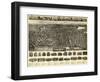 Haverhill, Massachusetts - Panoramic Map-Lantern Press-Framed Art Print