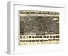 Haverhill, Massachusetts - Panoramic Map-Lantern Press-Framed Art Print