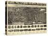 Haverhill, Massachusetts - Panoramic Map-Lantern Press-Stretched Canvas